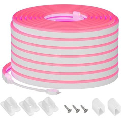 SEZO 5 m elastīga neona LED sloksne RGB 108 LED/M 14 W/M DC24 V 8 mm platums IP67 ūdensizturīga DIY LED sloksne lietošanai ārpus telpām un iekštelpās Mājas virtuves apdare