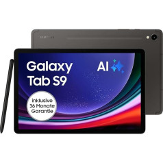 Samsung Galaxy Tab S9 AI Android planšetdators, Wi-Fi, 128GB/8GB RAM, MicroSD kartes slots, iekļauts S Pen, Simlock bez līguma, grafīts