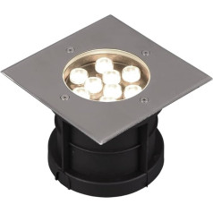 Trio Leuchten Belaja 821669207 LED āra iebūvēts grīdas prožektors Metāla niķeļa matēts ar 9 vatu LED matēts niķelis 16,5 x 16,5 cm