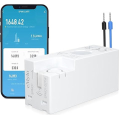 eMylo balkona elektrostacijas strāvas mērītājs 1-fāzes enerģijas izmaksu mērītājs 99% augsta precizitāte mājsaimniecības ierīcēm / saules enerģijas / tīkla mērīšanai, importētas mikroshēmas ar ilgu kalpošanas laiku