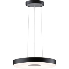 Paulmann 79779 LED piekaramā gaisma Smart Home Zigbee Puric Pane 400 mm 1200 lm / 700 lm 11 / 7 W Regulējams augstums Melns pelēks plastmasa metāls 2700 K