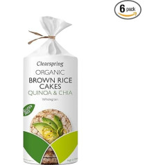 Clearspring Qunioa & Chia rīsu kūka, 120 g, 6 gab.