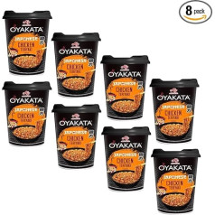 Oyakata® šķīstošais ēdiens ar mērci un nūdelēm | Šķīstošās nūdeles ar vistas gaļu Teriyaki - 8 x 96 g | Japānas spageti ar vistu