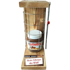 Dāvanu idejas Ziemassvētki smieklīgi brālis-in-law dāvanu ideja Nutella 450 g stikla dzelzs rezerves režģis ieskaitot avārijas zāģa tekstu sarkans labākais brālis-in-law pasaulē