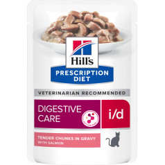 prescription diet digestive care i/d feline ar lašiem - mitrā kaķu barība - 85 g