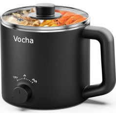 Vocha elektriskais karstais katls, 1,6 L mazs elektriskais katls, portatīvais ātrais makaronu katls, daudzfunkcionāls katls zupai/ rudzu ēdieniem/ makaroniem/ auzu pārslām/ olām, 250 W/600 W