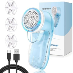 Lint Shaver, USB uzlādējams Lint Remover, elektriskais Lint Shaver ar 2 maināmiem asmeņiem, pārnēsājams auduma Lint Shaver, Lint Shaver džemperiem, tekstilizstrādājumiem, vilnai, paklājiem