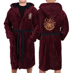 Harry Potter Hogwarts Men's Burgundy Dressing Gown