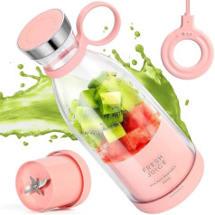 MIAOKE portatīvais blenderis, modes portatīvais blenderis kokteiļiem un smūtijiem, 334 ml, magnētiskais USB ātrās uzlādes blenderis, mini pudele, ceļošanai, ārā, sporta zālei, birojam, automašīnām, dāvanām, PK