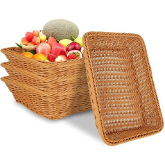 DAJAVE 4 maizes grozi, pīti pīti pīti grozi, rotangpalmas grozi, pīti pīti pīti grozi dārzeņiem, augļiem, maizei, pārtikai, mājas virtuves restorānam
