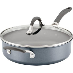 Circulon Scratch Defense saute panna ar vāku 28 cm - 4,7 l nesadalāms indukcijas katls ar īpaši izturīgu nesadalāmu pārklājumu, piemērots mazgāšanai trauku mazgājamā mašīnā un cepeškrāsnī, pelēks