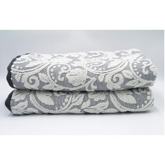 Lex's Linens Ziedu žakarda vannas dvieļi Grey