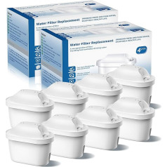 BREOILUTLE ūdens filtra kārtridži, kas paredzēti Brita® Marella® krūzes ūdens filtram, filtra kārtridži, kas saderīgi ar Brita® Maxtra+® Plus Maxtra Pro® All-in-1, samazina PFAS/PFOA/PFOS (8, 8 gab.)