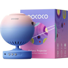 POCOCO Zvaigžņotās debess projektors, galaktikas zvaigžņu projektors, mājas planetārijs bērniem un pieaugušajiem, guļamistabās, interjerā, kā dekorācija, miega palīglīdzeklis un relaksācijai - ar 2 diskiem