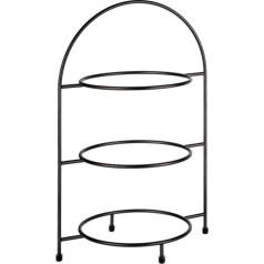 APS Industrial Serving Rack Металлический каркас для 3 тарелок Макс. Диаметр 27 см, диаметр внутреннего кольца 18 см, размер 19,5 х 29 см, высота 43 см, нескольз