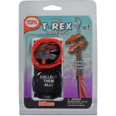 Rex Head Keyring Kits - Komplektā ietilpst 1 ar rokām apgleznota plastmasas galva, 1 metāla aizdare, 20 pēdas Rexlace plastmasas auklas un instrukcija, izgatavots priekš
