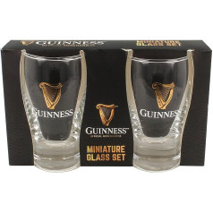 Guinness 2 miniatūru glāžu komplekts ar ar arfas motīvu