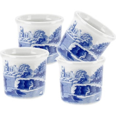 Zils itāļu 4,5 cm porcelāna olu kauss, zils/balts