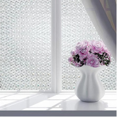 Privātuma logu plēve, kas nav lipīga, pretstiklošanās plēve pret UV starojumu birojam, vannas istabai, dzīvojamai istabai un birojam (44,5 x 200 cm)