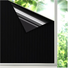 Beautysaid Blackout Film Ribbed Matēta stikla logu plēve Pašlīmējoša logu plēve Vinyl Anti UV Static Cling No Glue Window Film Privātums mājās un birojā