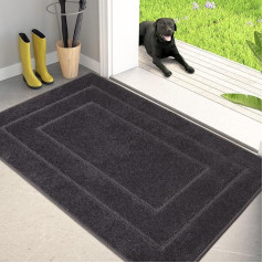 PURRUGS Doormat Dirt Trapper Mat for Indoor Use, 80 x 120 cm, neslīdošs un mazgājams veļas mazgājamā mašīnā, suņu paklājiņš, ļoti labi uzsūcošs durvju paklājs netīriem, slapjiem apaviem un ķepām