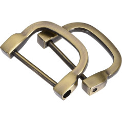 sourcing map U Shape Horseshoe D-Ring, Screw-in Buckles