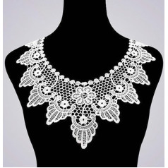 Melna izšūšana Mežģīnes Izgriezums apkakle apkakle Embellishment Šūšana Appliques apdares mežģīnes auduma kleitu aksesuāri Scrapbooking 6 gab.