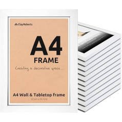 A4 rāmji Foto rāmji 12 Pack Picture Frames Sertifikāta rāmis Art Print Plakātu rāmis Free Standing Wall Mountable 8.27