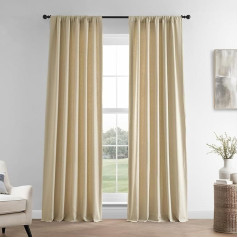 HPD Half Price Drapes Franču lina gaismu filtrējoši aizkari 50 x 108 (1 panelis) LN-XS1707-108 - Walnut Beige