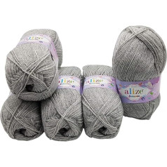 5 x 100 g Adīšanas vilna Alize Bebe Plain, 500 g vilnas adīšanai un tamborēšanai