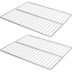 LANEJOY nerūsējošā tērauda restes 32 x 26 cm (2 gab.), BBQ taisnstūra formas rezerves grila režģis, daudzfunkcionālas grila restes