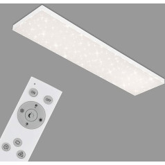 Briloner Lights LED paneļa griestu gaisma Dimmable griestu gaisma ar gaismas malu zvaigžņu rotājumu Ietver tālvadības pulti Krāsu temperatūras regulēšana 38 W 3800 lūmenu Balta 1195 x 295 x 69 mm (garums x platums x platums x mm)