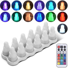 Kavolet nedegošas mirgojošas LED sveces ar tālvadības pulti, 13 krāsas, 7 spilgtumi, 4 režīmi, USB barošana, uzlādējamas mākslīgās sveces svinībām, jubilejām, kāzām, festivāliem,