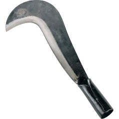 AUSONIA - 33234 Dārza nazis ar rūdīta tērauda asmeni ar roku griezumu uz siksniņas un dzelzs cauruļu rokturi 30 cm 570 g