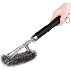 Flintronic grila birste, grila tīrīšanas birste, grila tīrīšanas birste, grila tērauda birste, grila stiepļu birste ar noņemamu rokturi, visu veidu gatavošanas režģiem