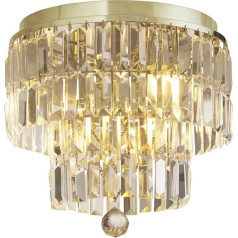 Licht-Erlebnisse Empire Griestu gaisma Metāla stikls misiņā IP44 Virtuve Vannas istaba Diametrs 34 cm E14 līdz 60 W 4 spuldzes Modern Crystal Elegant Elegants un stilīgs Griestu gaisma Vannas istaba