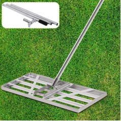 XXL 85 x 35 cm | ar 200 cm regulējamu rokturi | Premium Squeegee Lawn Sand Topdressing Surfursing Lawn Leveler Garden Grass Lawn Squeegee Surface Leveler Lawn Rake Lawn Pusher Leveling Tape for Yard