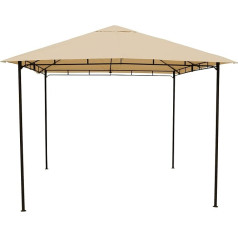 GRASEKAMP Qualität seit 1972 Gazebo Rimini Flex 3 x 3 m Beige Party Tents Antique Garden