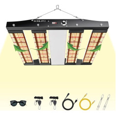 Sonlipo Grow Lamp 1220 Sam Leds Plant Lamp 250 W LED Grow Lamp 3 Types Full Spectrum Timer and Dimming Function for Indoor Plants Seedlings Vegetables and Flowers Grow Light 90 x 90 cm