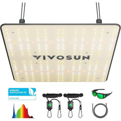 VIVOSUN VS1000 LED audzēšanas gaisma ar Samsung LM301 diodēm un Sosen draiveri audzēšanai iekštelpās, augu lampa ar regulējamu apgaismojumu un saules gaismas pilnu spektru 60 x 60 cm, 90 x 90 cm audzēšanas teltij