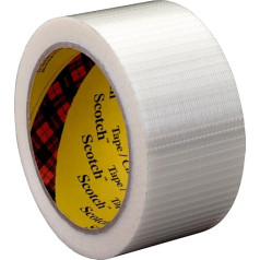 3M Tartan Filament Tape Powerful 8959, 50 mm x 50 m, caurspīdīga (18 gab. iepakojumā)