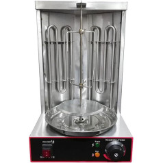 PUDLOR Doner Grill, 2 degļu Kebap Grill 3000 W Gyros Grill Grila galds Grils BBQ 50-300 °C Gyros mašīna Elektriskais Doner Grill Vertikālais vertikālais Izvēles cepeškrāsns jēra kebaba grils mājām