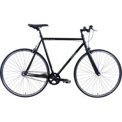 HAWK Vintage Singlespeed velosipēds 28 collu vīriešiem un sievietēm (60 cm) I Sporty Fixie ar klasisku tērauda rāmi I Ceļu velosipēds ar loka bremzēm I Black