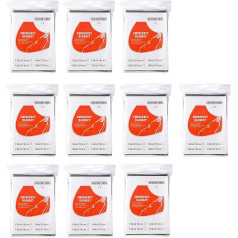 GMBYLBY Pack of 10 Rescued Curtain Camping Blanket Avārijas sega Siltuma uzglabāšanas sega pārgājieniem Camping un izdzīvošanai