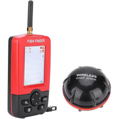 Zvejas meklētājs, bezvadu zivju meklētājs, 100 m bezvadu zivju meklētājs, sonāra sensors, sonāra zivju meklētājs, LCD displejs precīziem atbalss signāla rādījumiem, AAA baterijas (nav iekļautas)