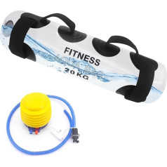 CheurYae Regulējams svara bumbu celšanas ūdens maiss, 20 kg ūdens fitnesa bumba / maiss, ūdens piepildāms ūdens maiss, fitnesa ūdens maisu iepakojumi iekštelpu spēka treniņiem, svarcelšanai, kardio