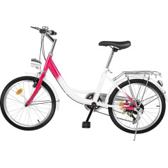 SuhoFutus Bērnu velosipēds 20 collu 6 ātrumu bērnu velosipēds Zēni Meitenes Kalnu velosipēdi Rozā pilsētas velosipēds ar 6 sparariem cilvēkiem ar 57-64 collu augstumu
