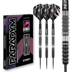 RED DRAGON šautriņu Paradym Series 90% volframa profesionālo tērauda uzgaļu komplekts ar šautriņu lidojumiem un šautriņu kātiņiem - pieejams 21g, 23g, 24g, 25g un 26g kategorijā