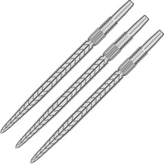 Mērķa šautriņu uzgaļi Swiss Point, RVE (3 gabali) 26 mm/30 mm/35 mm/40 mm - zelta/sudraba/melni, maināmie uzgaļi, Swiss Storm uzgaļi, profesionāli šautriņu piederumi