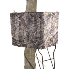 YIYIREA 102 x 37 collu medību koku stends Blind Tree Stand Tree Stand Kamuflāžas paaugstinātas briežu žalūzijas pārklāj rāvējslēdzēju medībām ar briežu turku (rāmis nav iekļauts)